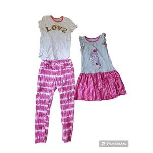 💚4/$20 Girls Size Large 10-12 T Shirt, Dress, Size XL Tie Dye Jeans **AS IS**